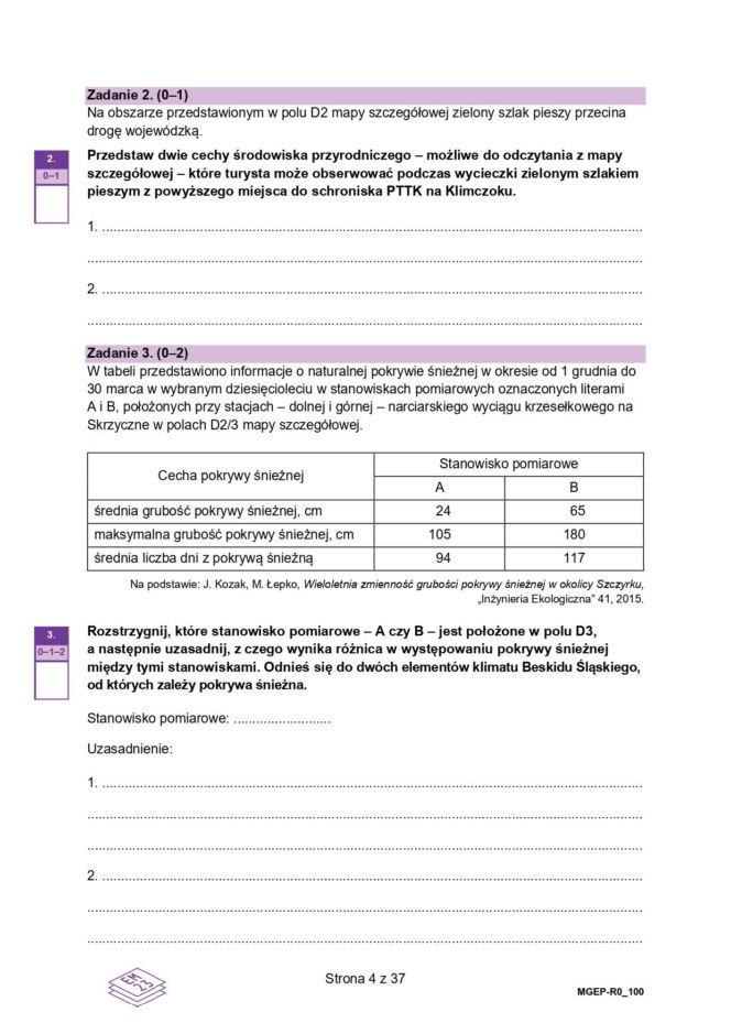 Matura 2026 geografia poziom rozszerzony - arkusz CKE