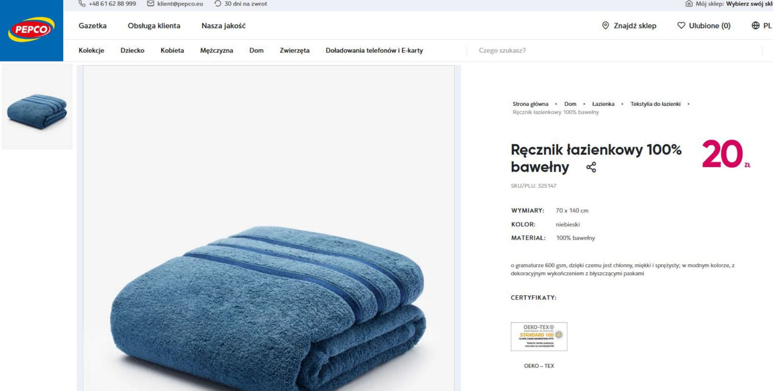 Niebieski ręcznik 