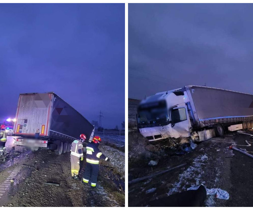 Tragiczny wypadek na DK 8. Osobówka zderzyła się z ciężarówką. Nie żyje jedna osoba [FOTO]