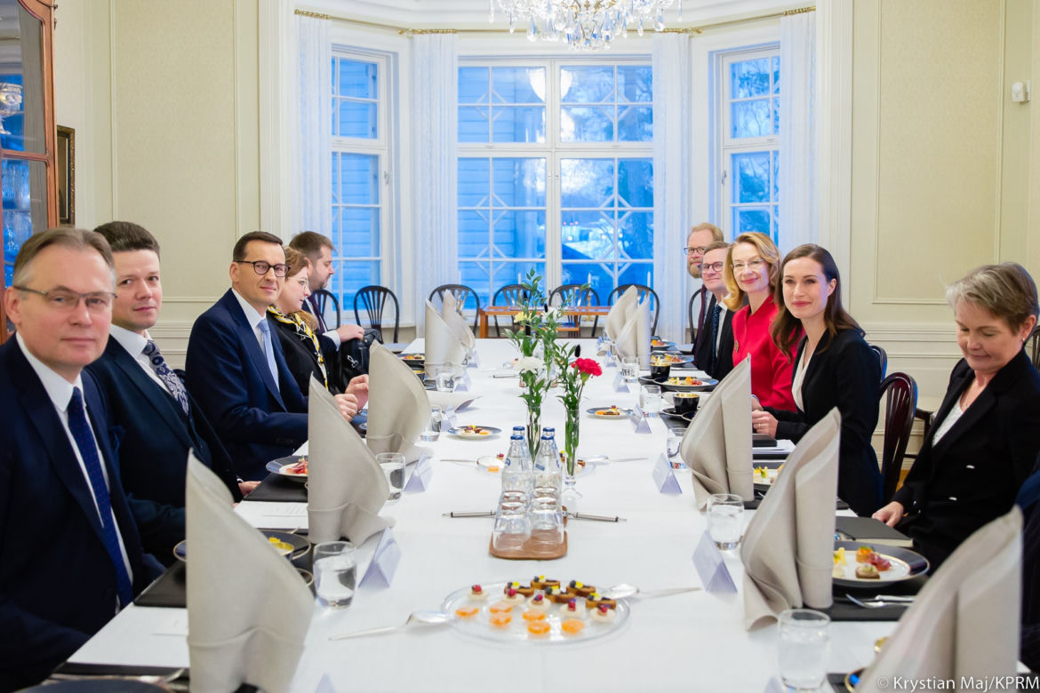Spotkanie premiera Mateusza Morawieckiego z Sanną Marin