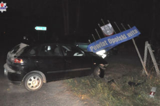 Pijany kierowca mocno przywitał powiat opolski 