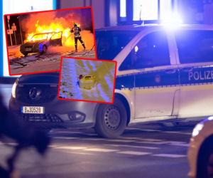 Wybuchowy popis Polaków w Niemczech. Zapalili papierosa przy tankowaniu, auto w płomieniach!