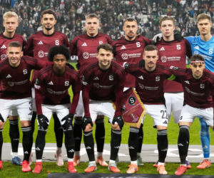 Karol Nawrocki na meczu Legia Warszawa - Sparta Praga