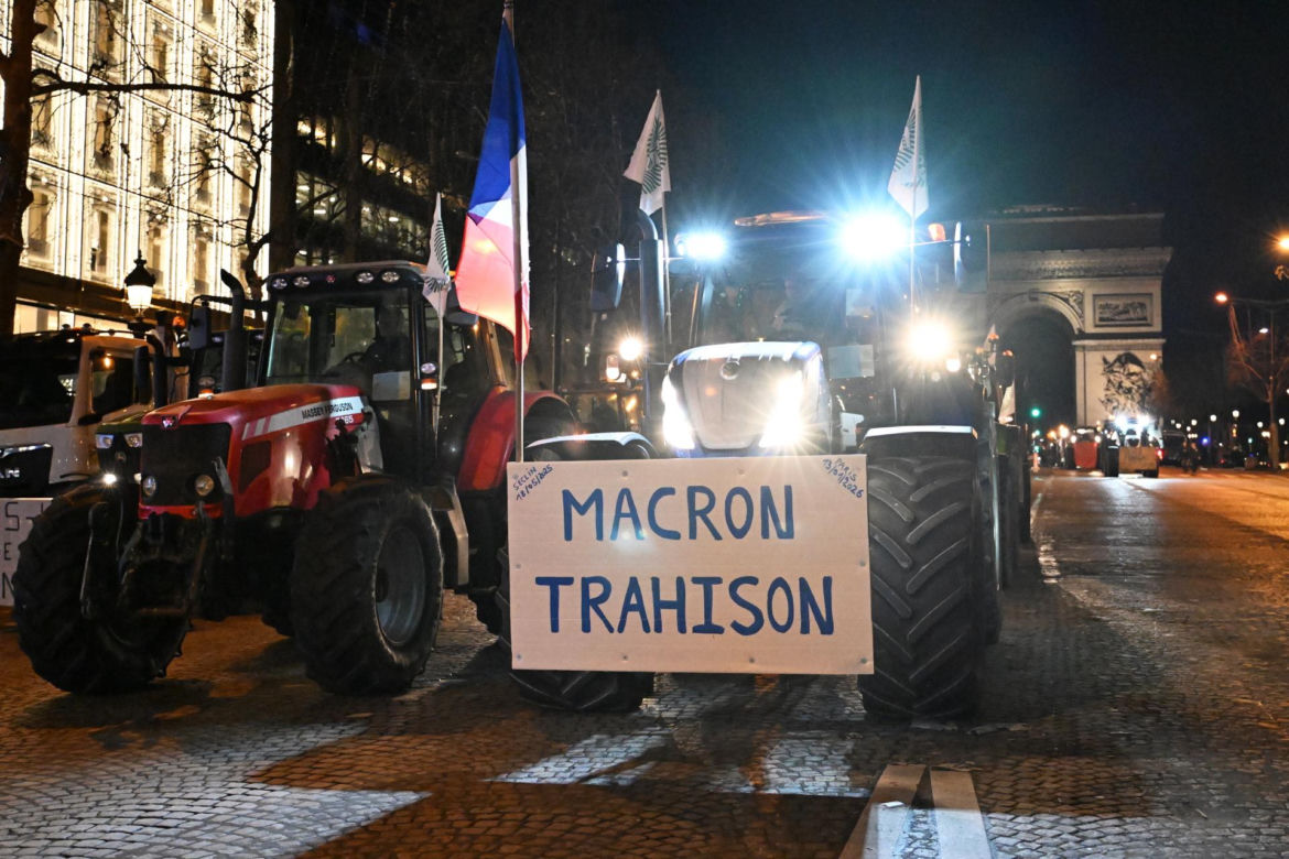 Protestyrolników w Paryżu