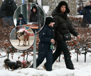 Marta Kaczyńska z synem na spacerze