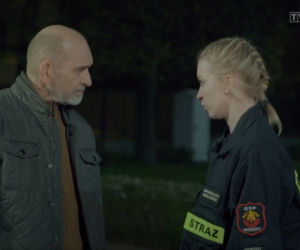 Remiza. Zawsze w akcji odc. 12. Stanisław Orzechowski (Mariusz Czajka), Magda (Sylwia Drzycimska)