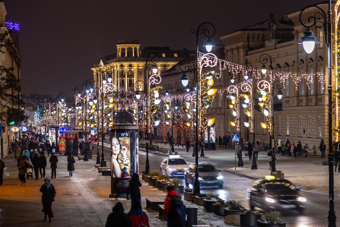 Iluminacja świąteczna 2023 w Warszawie - zdjęcia