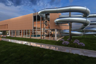 Wizualizacja parku wodnego Widzew w Łodzi