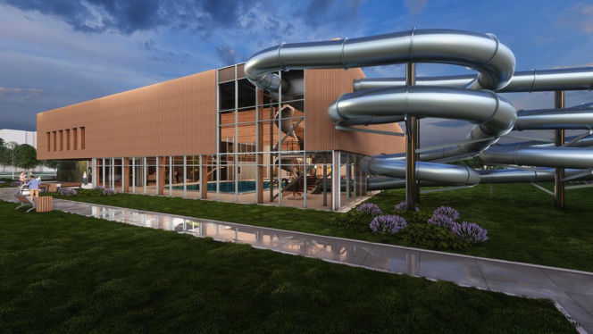 Wizualizacja parku wodnego Widzew w Łodzi