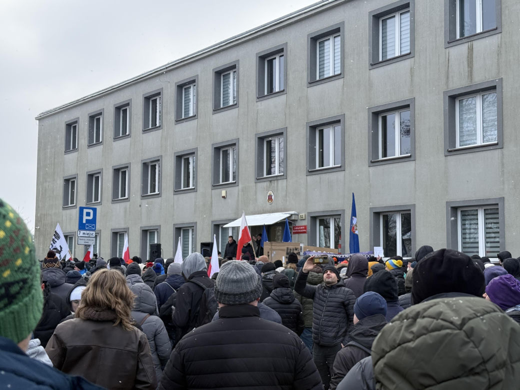 Protest przeciw Stefie Czystego Transportu w Krakowie
