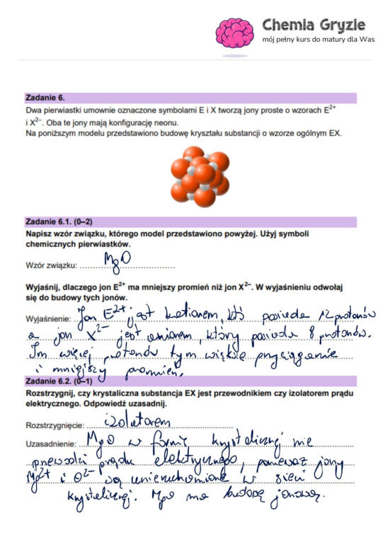 Odpowiedzi próbnej matury z chemii rozszerzonej 2024 - gotowe rozwiązania