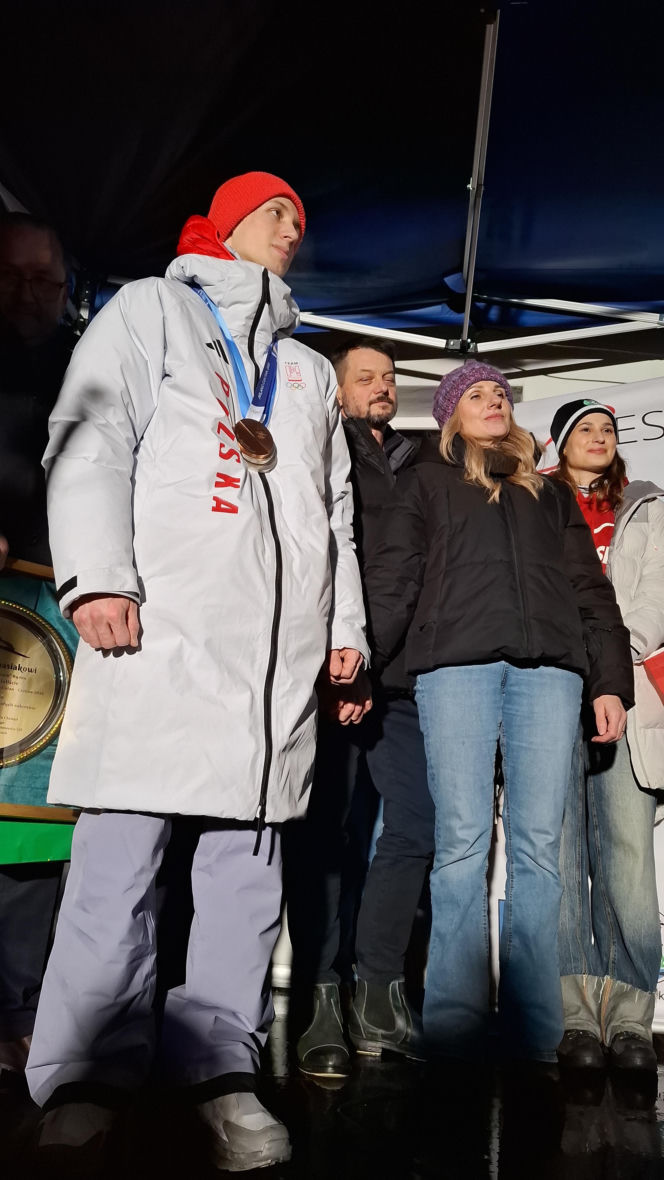 Powitanie Kacpra Tomasiaka w Bystrej 18.02.2026