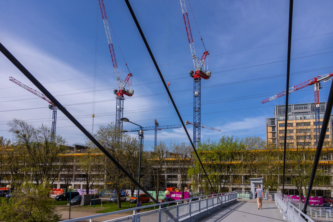 Budowa osiedla Modern Mokotów w Warszawie
