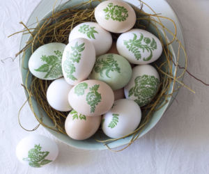 Zielone pisanki DECOUPAGE