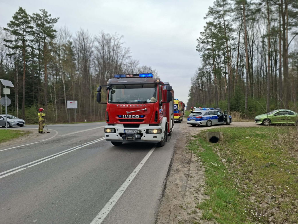 Wypadek na drodze Starachowice - Lubienia