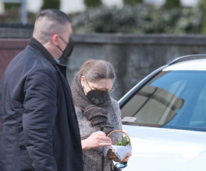 Krystyna Pawłowicz z wielkanocną święconką
