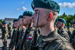 Przysięga wojskowa w 10. Wrocławskiej Brygadzie Łączności.