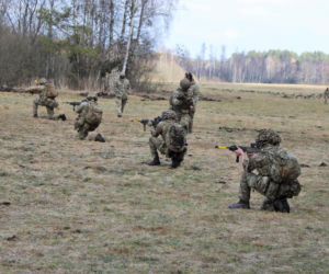Brytyjscy żołnierze, ćwiczenia na poligonie