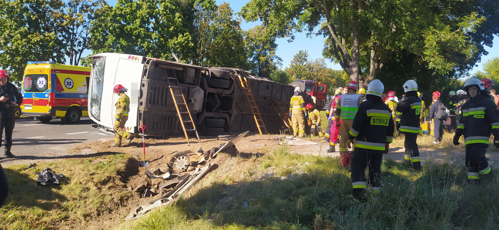 Katastrofa białoruskiego autokaru pod Mińskiem Mazowieckim. Są ranni