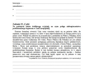 Matura 2013, WOS, poziom rozszerzony