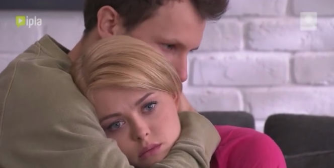 Pierwsza miłość odc. 2096. Jowita (Joanna Opozda), Radek (Mateusz Banasiuk)