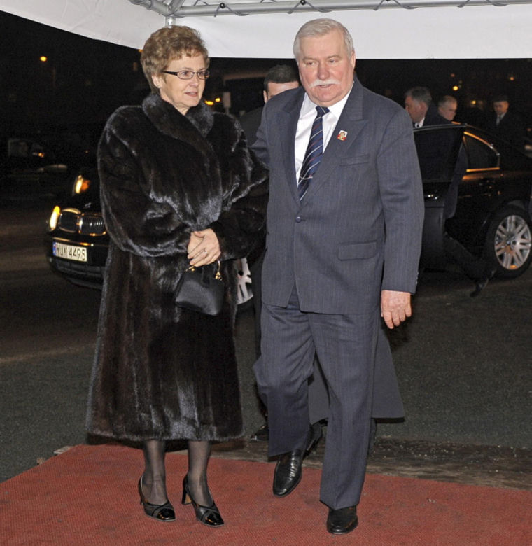 Lech Wałęsa z żoną Danutą