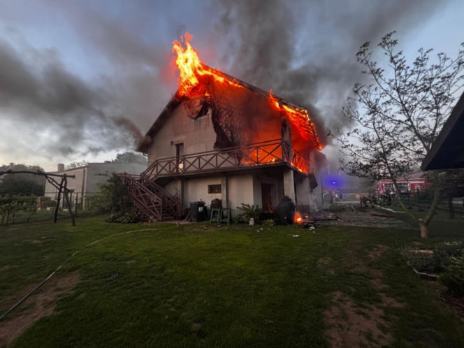 Pożar budynku jednorodzinnego w Sochaczewie