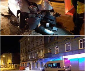 Łódź. 45-latek zginął na Zgierskiej w Boże Ciało! Jego daewoo matiz rozbił się o latarnię [ZDJĘCIA]