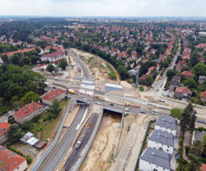 Budowa węzła Łękno - lipiec 2021