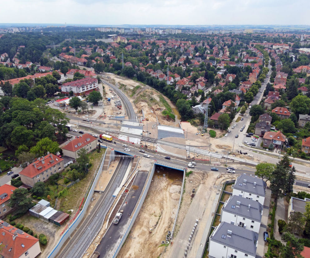 Budowa węzła Łękno - lipiec 2021