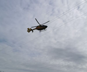Trzeci dzień, trzecie lądowanie śmigłowca LPR. Tym razem zasłabł traktorzysta