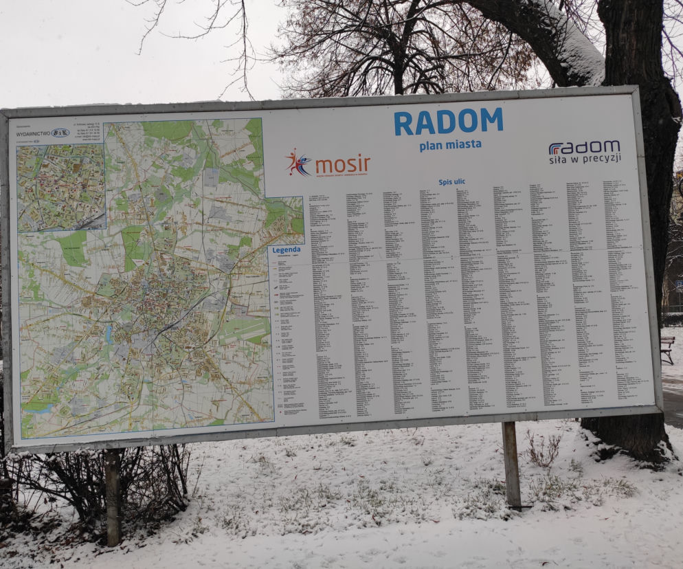 Nowa tablica z planem miasta