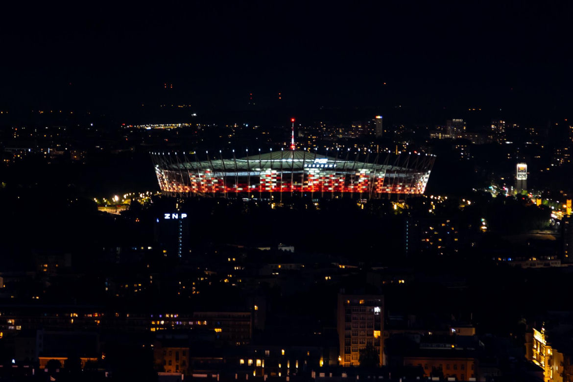 Widok w stronę Stadionu Narodowego