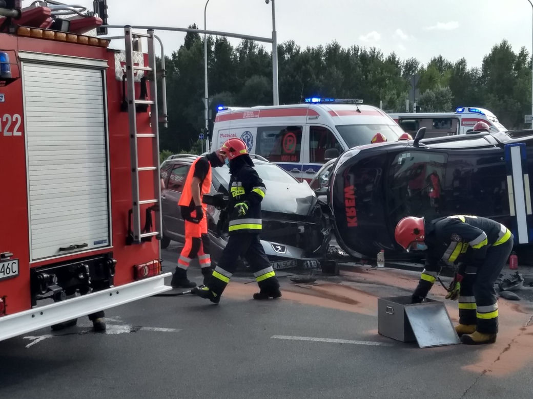 Kolizja przy moście Świętokrzyskim