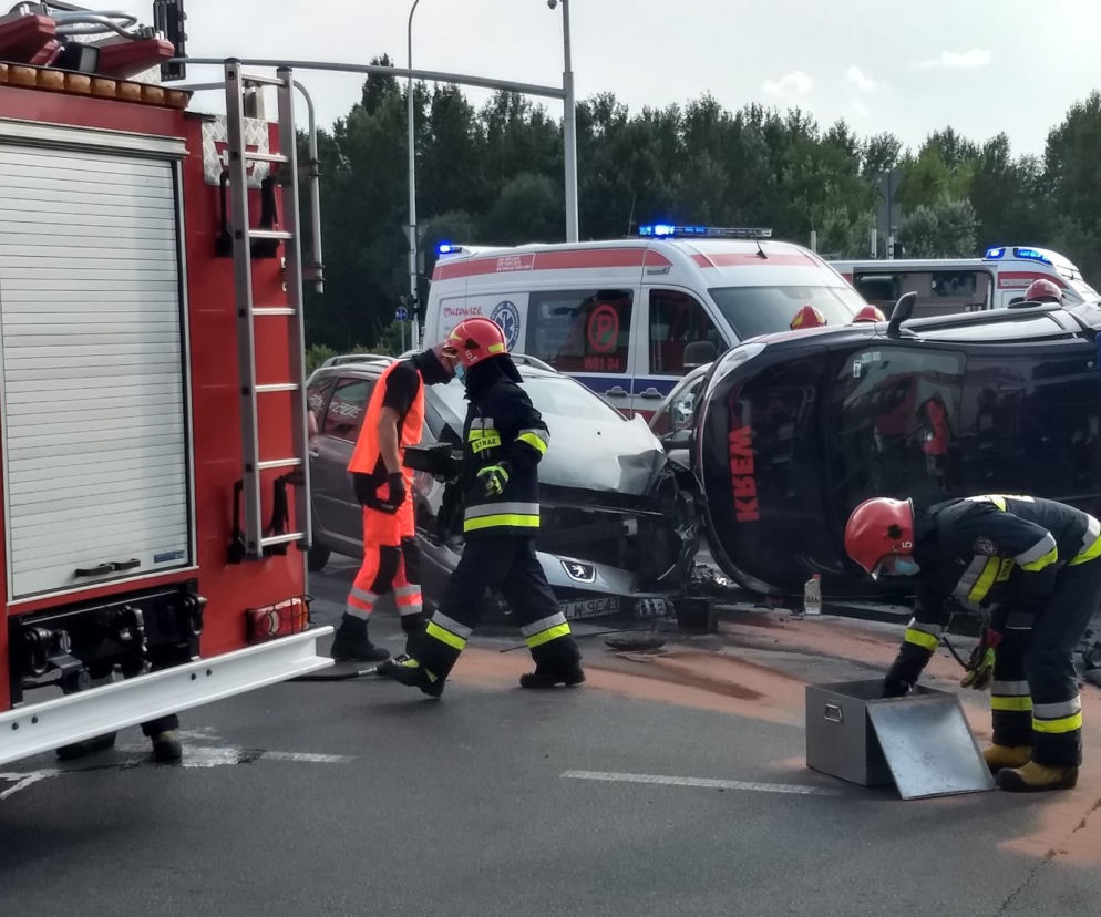 Kolizja przy moście Świętokrzyskim
