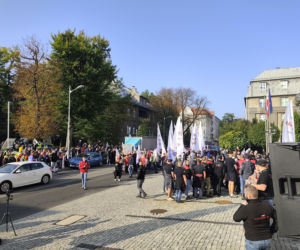 Górnicy protestują przeciw zwolnieniom