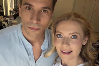 Barwy szczęścia. Dominika (Karolina Chapko), Kępski (Tomasz Sokołowski)