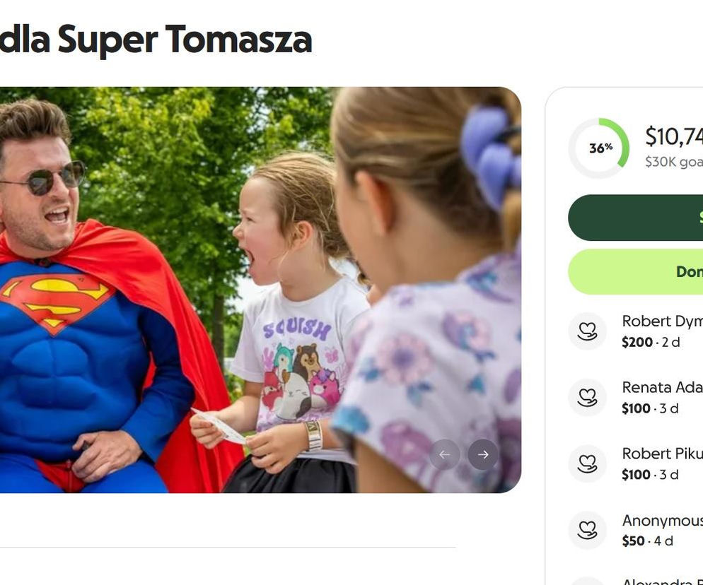 Polonia zbiera na pomoc dla Super Tomasza