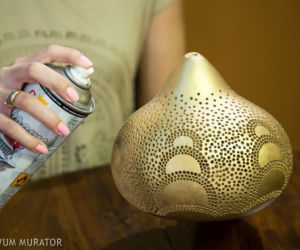 Lampa z tykwy DIY