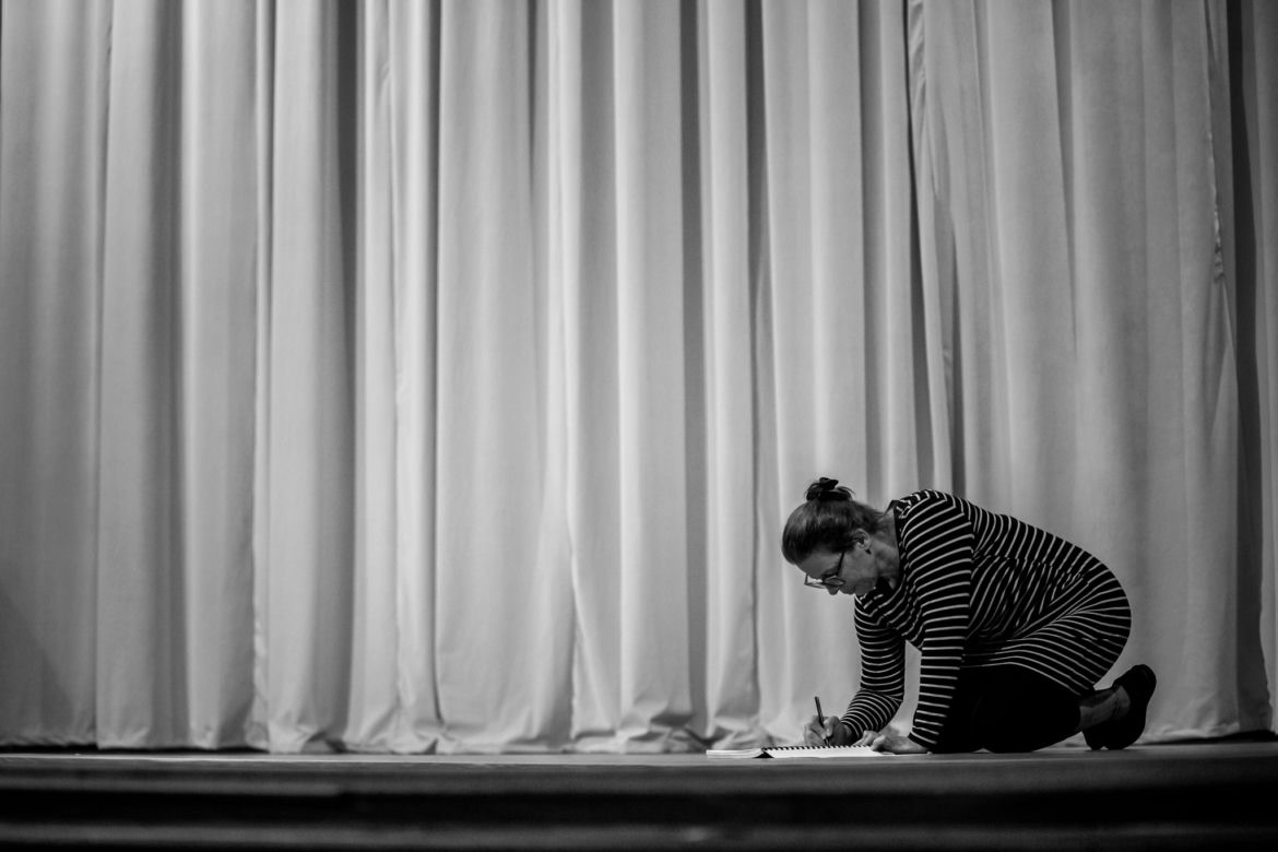 "Węgla nie ma". Próba do przedstawienia w Teatrze Śląskim