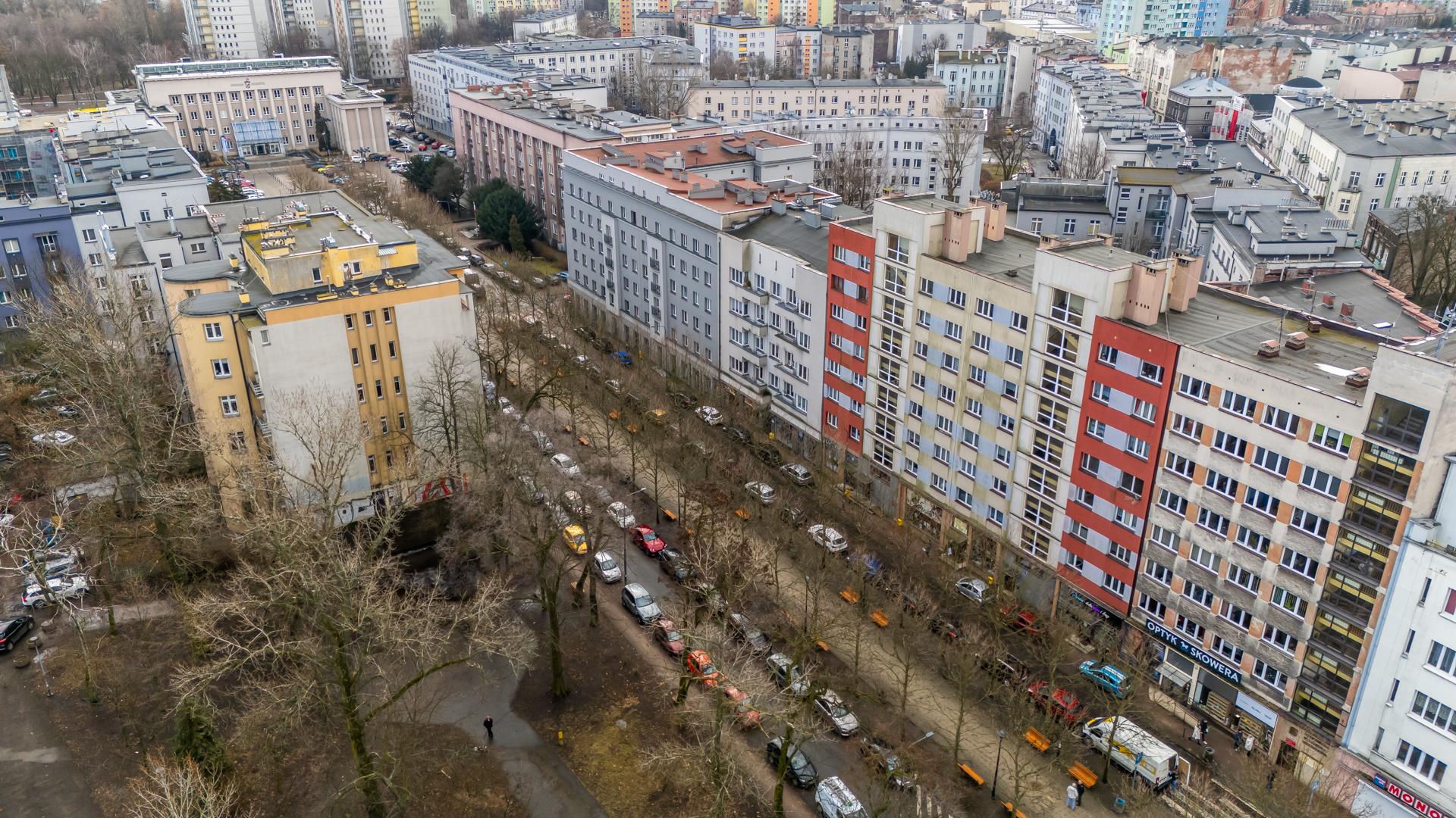 Przedwojenny drapacz chmur przy al. Zwycięstwa 1, Sosnowiec