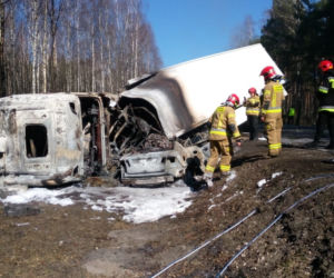 Spalił się we własnym aucie. Tragedia pod Mińskiem Mazowieckim