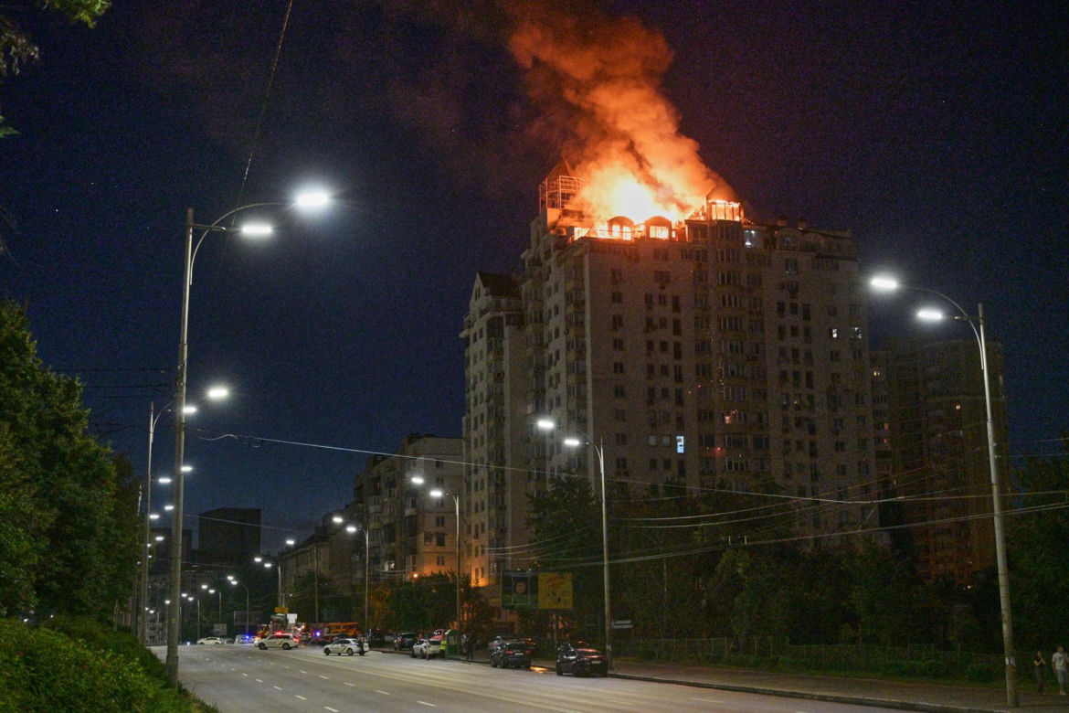 Potężny atak Rosji na Kijów.