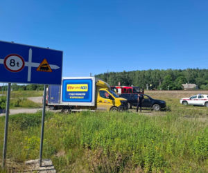 Wypadek na przejeździe kolejowym w Wąchocku