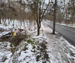 Samochód wpadł do zbiornika w Gliwicach. Policjanci ustalają, jak do tego doszło