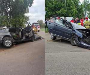 Makabra pod Makowem Mazowieckim! Pijany kierowca zmasakrował citroena [ZDJĘCIA].