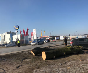 Niewybuch na budowie na ulicy Grunwaldzkiej