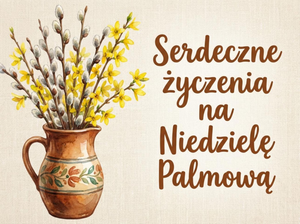 Dzbanek z baziami na Niedzielę Palmową