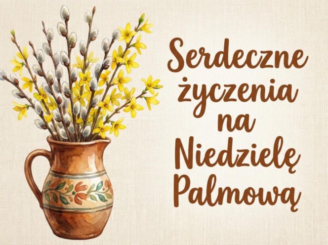 Dzbanek z baziami na Niedzielę Palmową