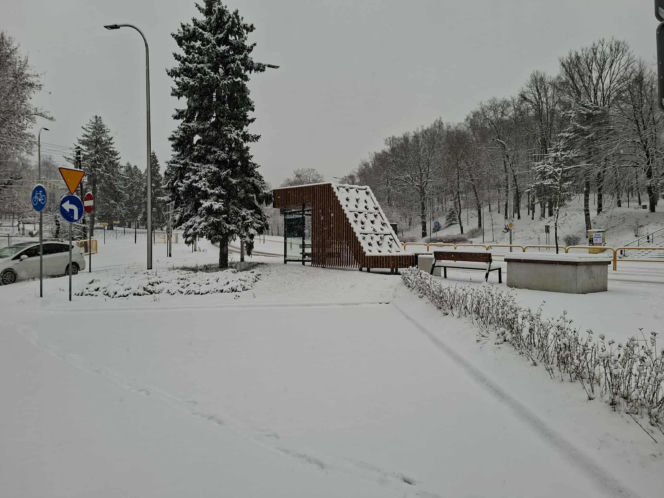 Atak zimy w Świętokrzyskiem. Śnieg i trudne warunki drogowe 23 Listopada 2025